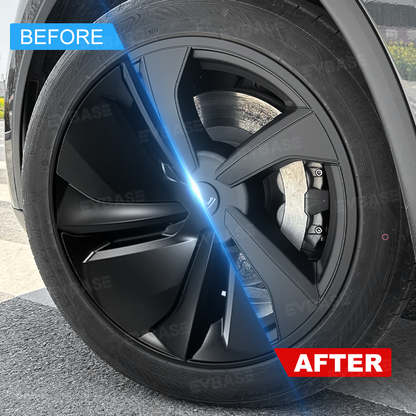 Wheel Covers for Model Y Juniper 19’’ Crossflow Wheels OEM-Style Black Wheel Caps 4PCS
