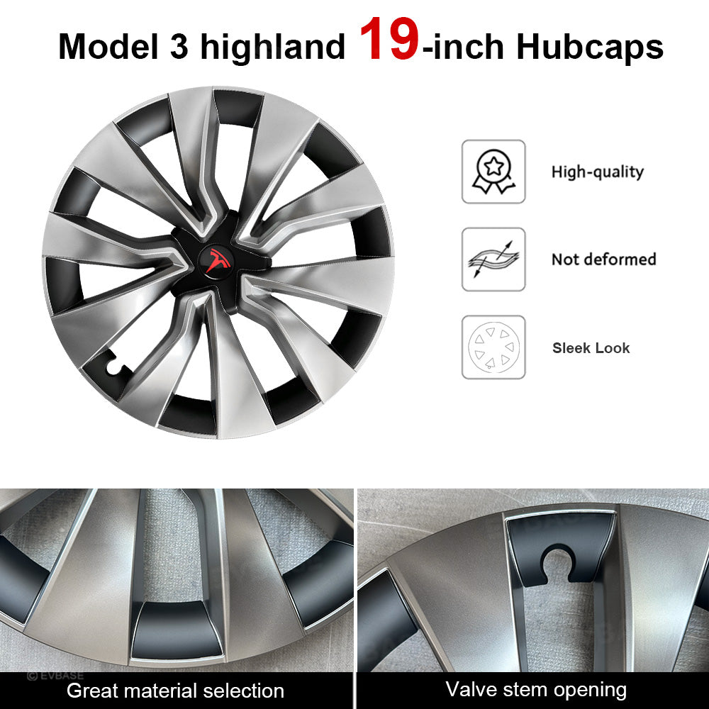 Wheel Covers for Tesla Model 3 Highland 19" Nova Wheels OEM-Style Hubcaps
