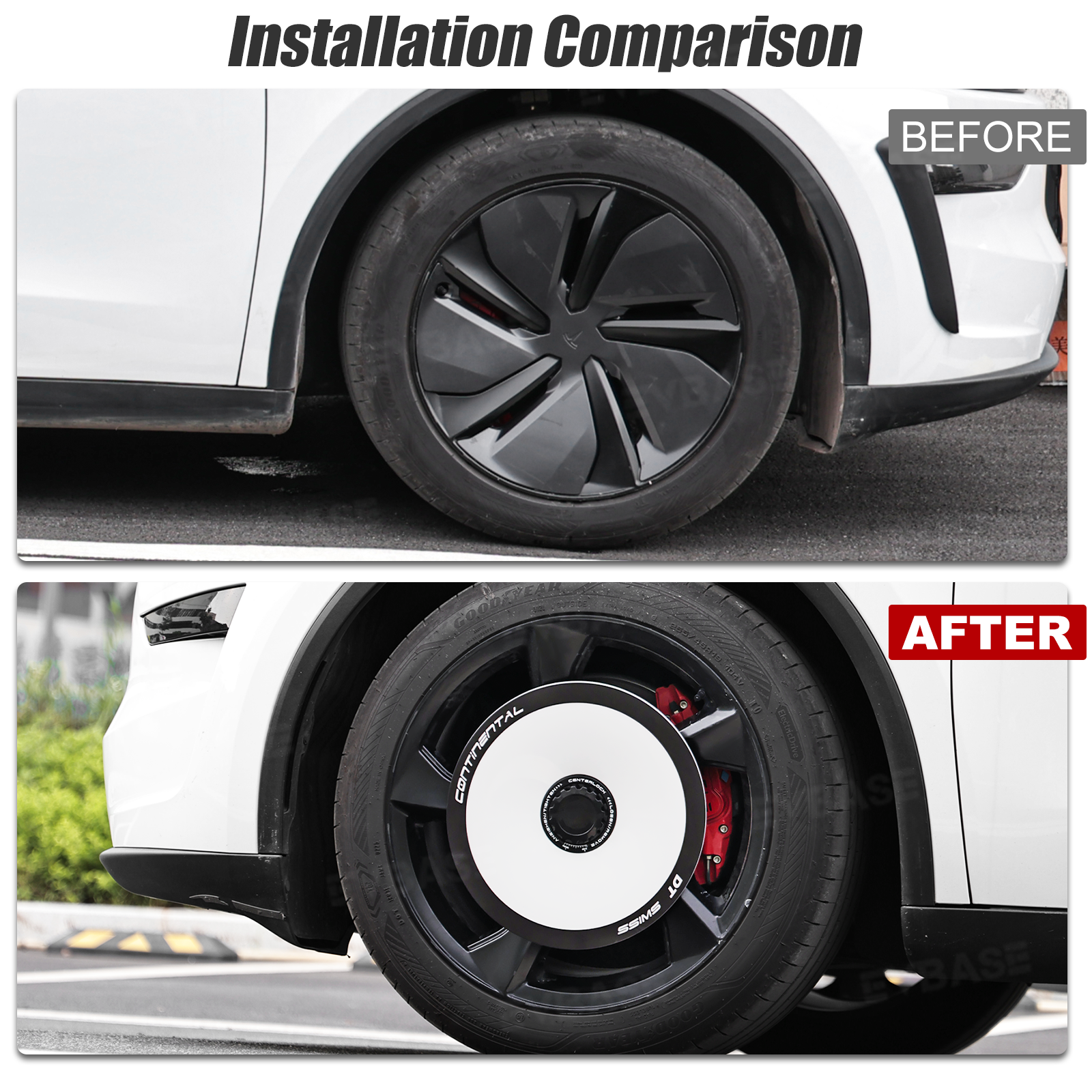 Wheel Covers for Tesla Model Y Juniper 19" & Model 3 Highland 18" Wheels Miniaero Style Hubcaps 2PCS