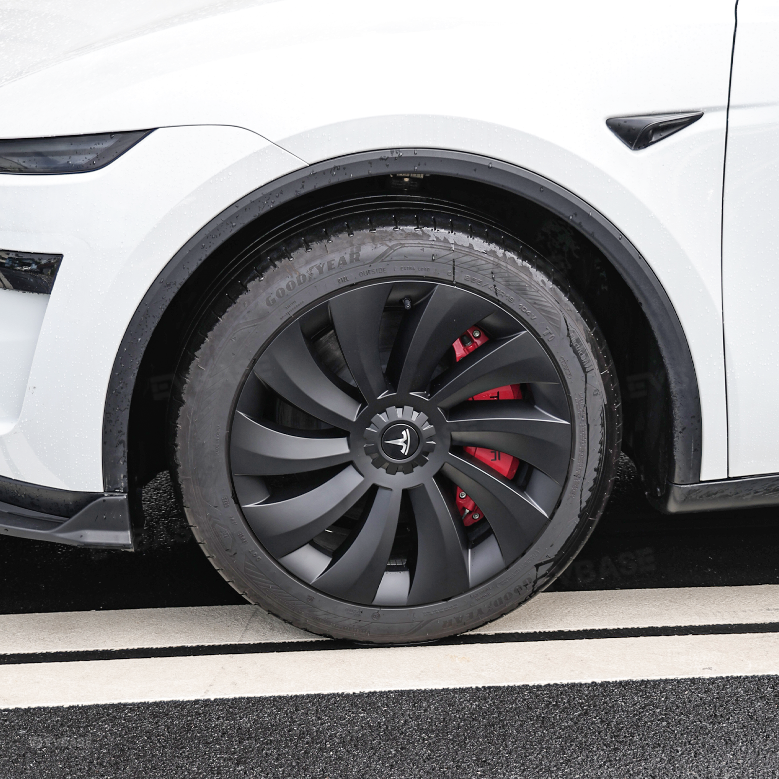Wheel Covers for Tesla Model Y Juniper 19" Crossflow Wheels Überturbine Style Hubcaps Upgrade 2.0