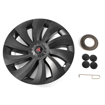 Wheel Covers for Tesla Model Y Juniper 19" Crossflow Wheels Überturbine Style Hubcaps Upgrade 2.0