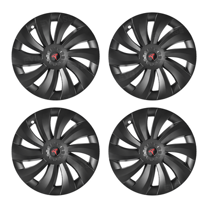 Wheel Covers for Tesla Model Y Juniper 19" Crossflow Wheels Überturbine Style Hubcaps Upgrade 2.0