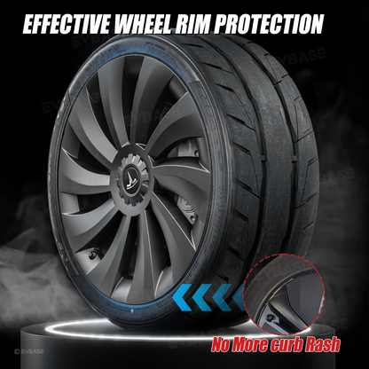 Wheel Covers for Tesla Model Y Juniper 19" Crossflow Wheels Überturbine Style Hubcaps Upgrade 2.0