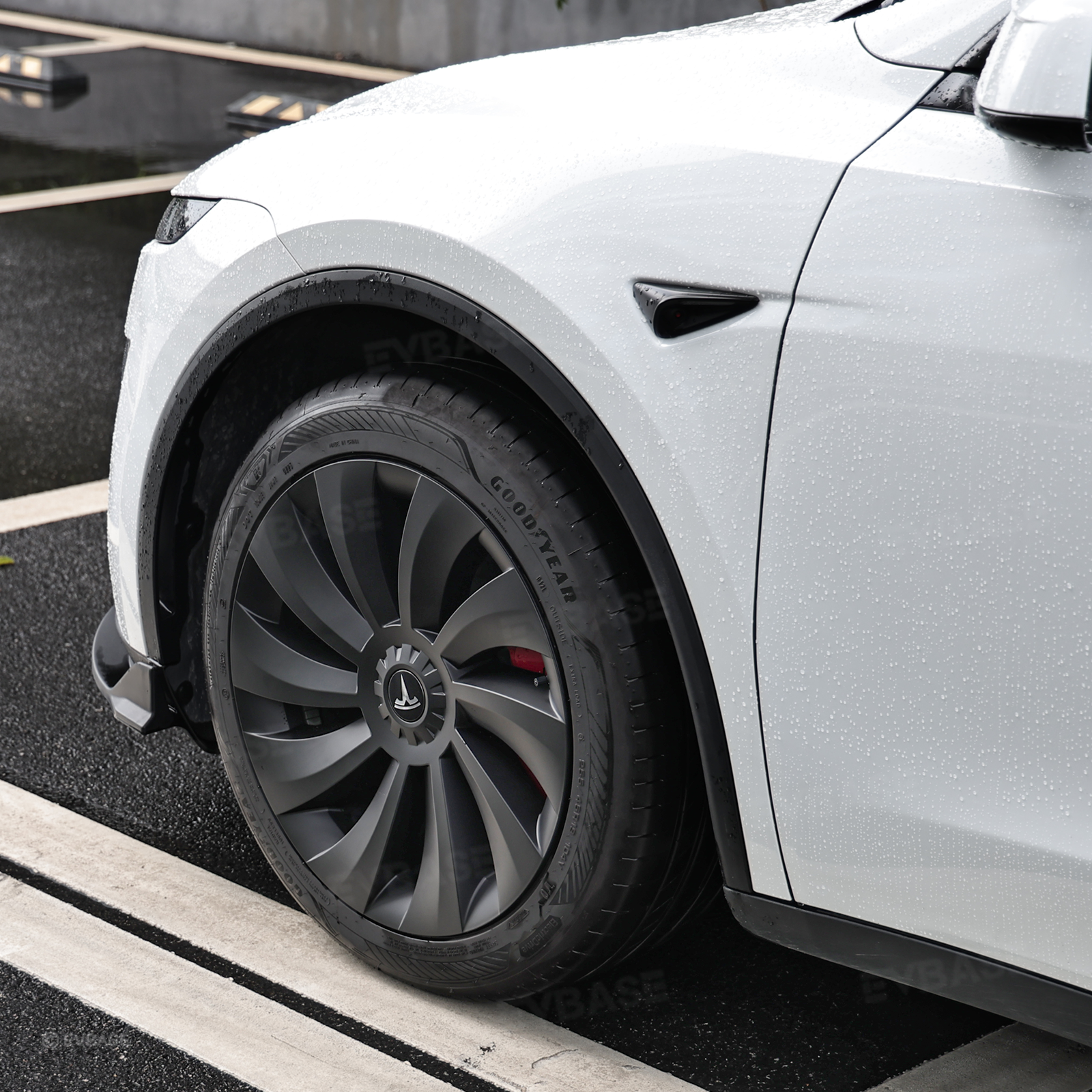 Wheel Covers for Tesla Model Y Juniper 19" Crossflow Wheels Überturbine Style Hubcaps Upgrade 2.0