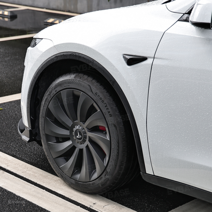 Wheel Covers for Tesla Model Y Juniper 19" Crossflow Wheels Überturbine Style Hubcaps Upgrade 2.0
