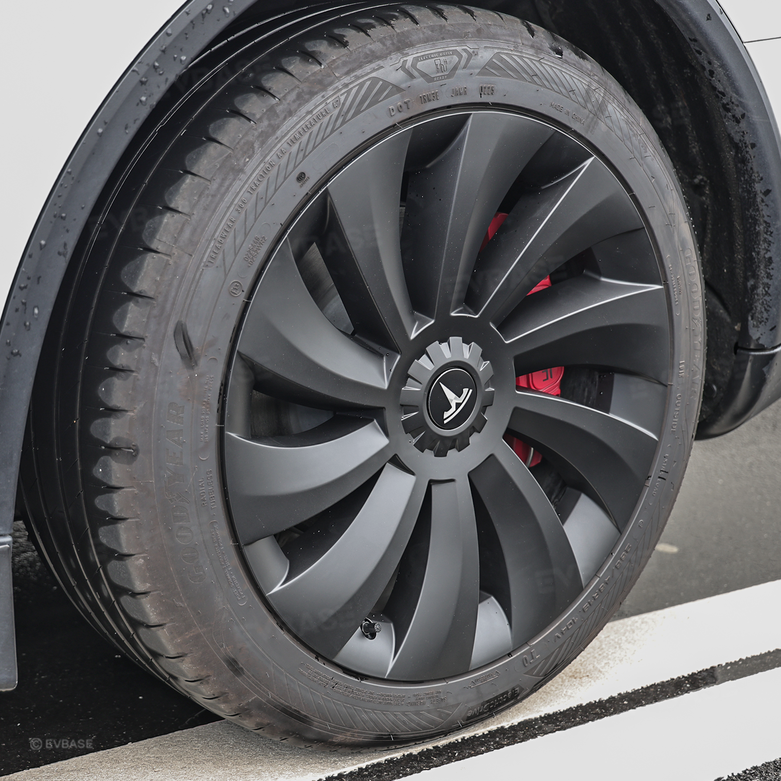 Wheel Covers for Tesla Model Y Juniper 19" Crossflow Wheels Überturbine Style Hubcaps Upgrade 2.0