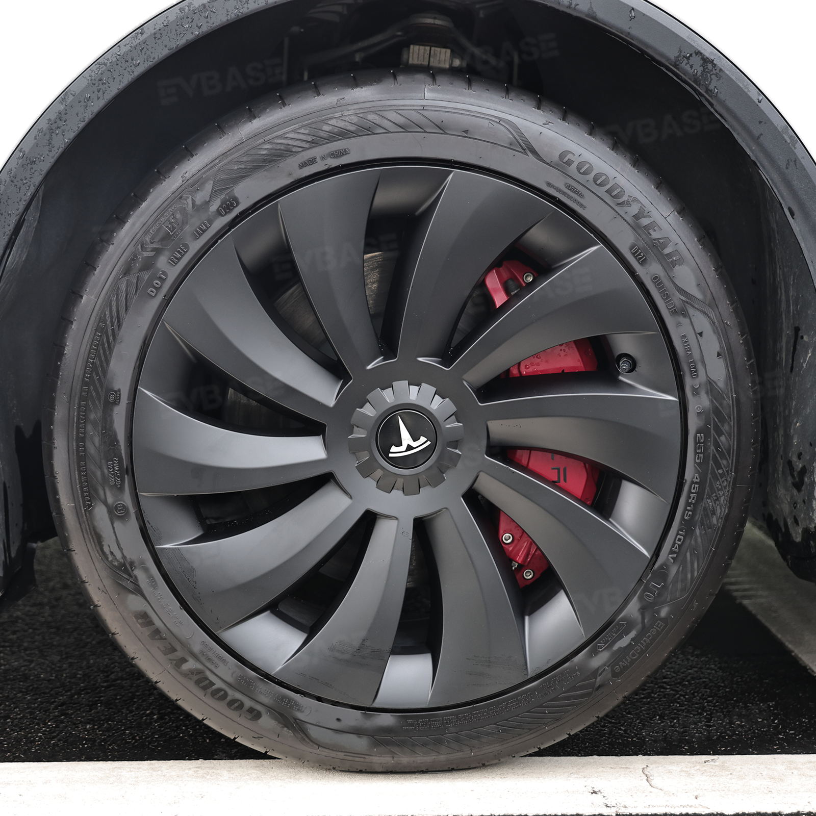 Wheel Covers for Tesla Model Y Juniper 19" Crossflow Wheels Überturbine Style Hubcaps Upgrade 2.0