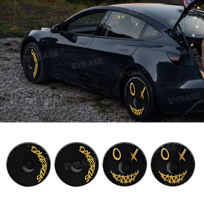 Model 3 Highland Hubcaps 18'' & 19'' Customized Graphics Full Coverage Wheel Covers 4PCS