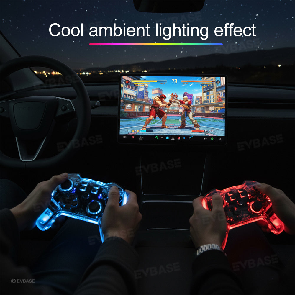 Wireless RGB Bluetooth Gaming Controller Gamepad for Tesla Model Y Juniper & 3/Y/S/X/Cybertruck