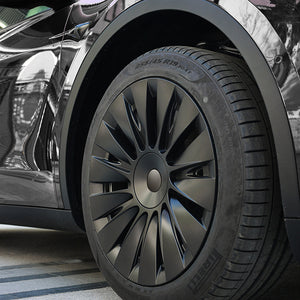 Tesla Model Y Induction Wheel Covers 19 inch 4PCS Matte Black Model Y Accessories 2020-2024 Year