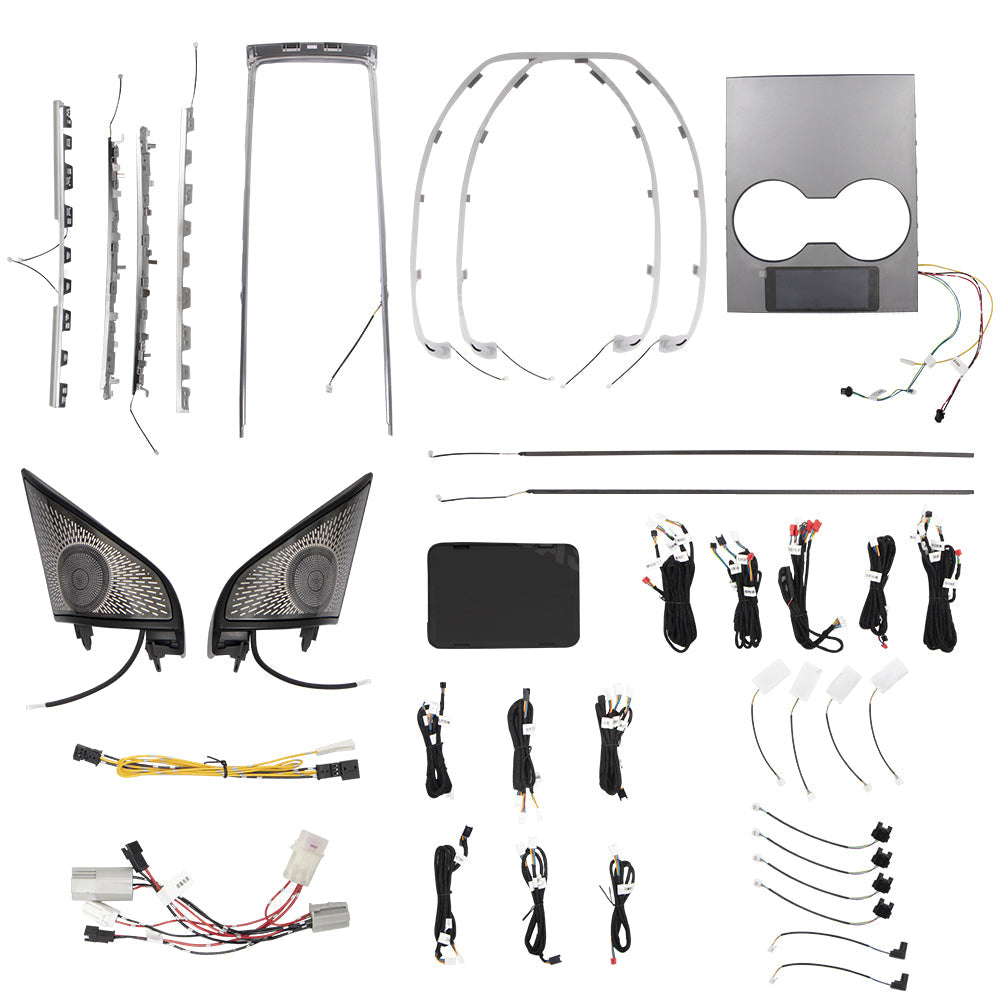 Model 3/Y Laser Engraved Streamer Ambient Lighting Upgrade Kit Laser Carving LED Light Strips with Tweete for Teslar