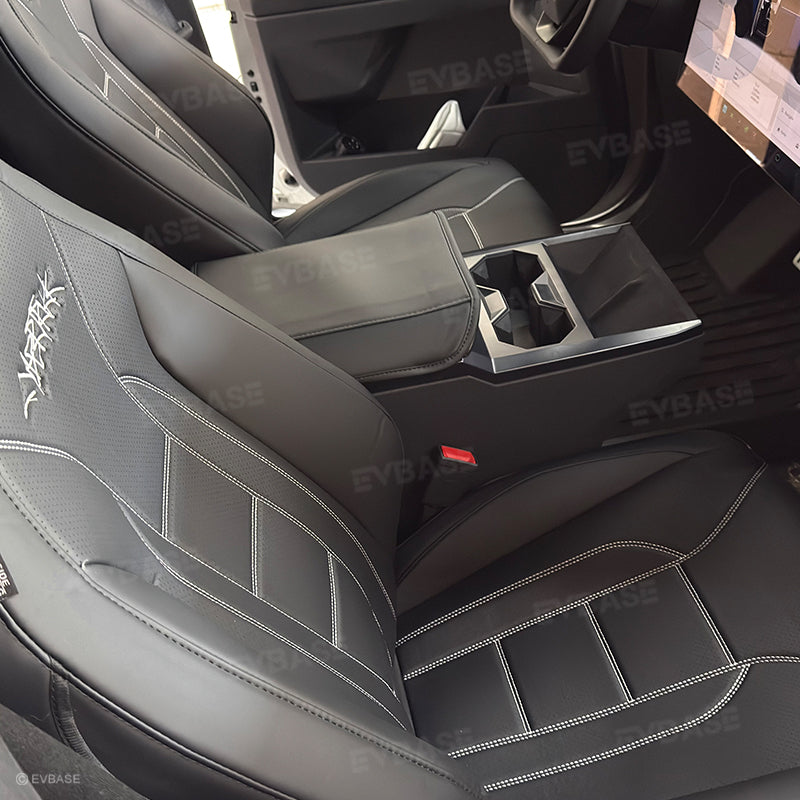 Tesla Cybertruck Seat Covers NAPPA Leather Full Coverage Seat Protecto EVBASE Premium EV Tesla Accessories