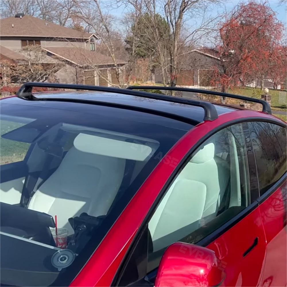 Platform Hit Rack Tesla Tesla Model 3 Y Crossbar Roof Rack Lockable Cargo Carrier 2PCS – EVBASE ...