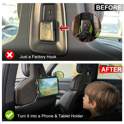 Back Seat Phone & Tablet Mount Anchor for Rivian R1T/ R1S/ R2 Magnetic Ball Mount Holder