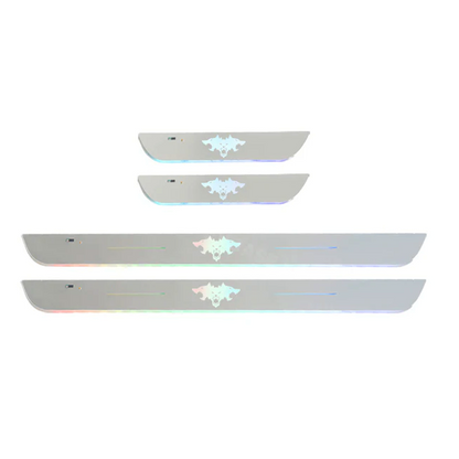 Illuminated Door Sill Plates RGB LED Door Sill Protectors Trim Covers for Hummer EV