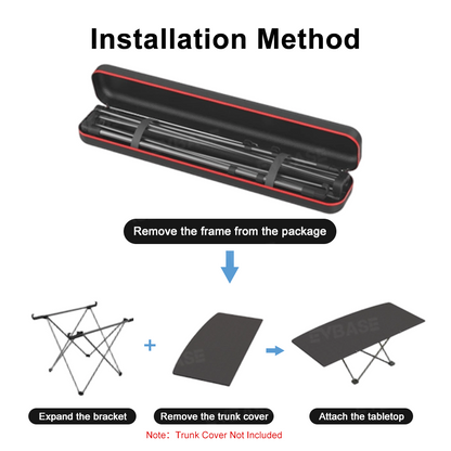 Camping Folding Table Legs X-Shaped Aluminum Table Stand with EVA Hard Case for Tesla Model Y/3/X/S