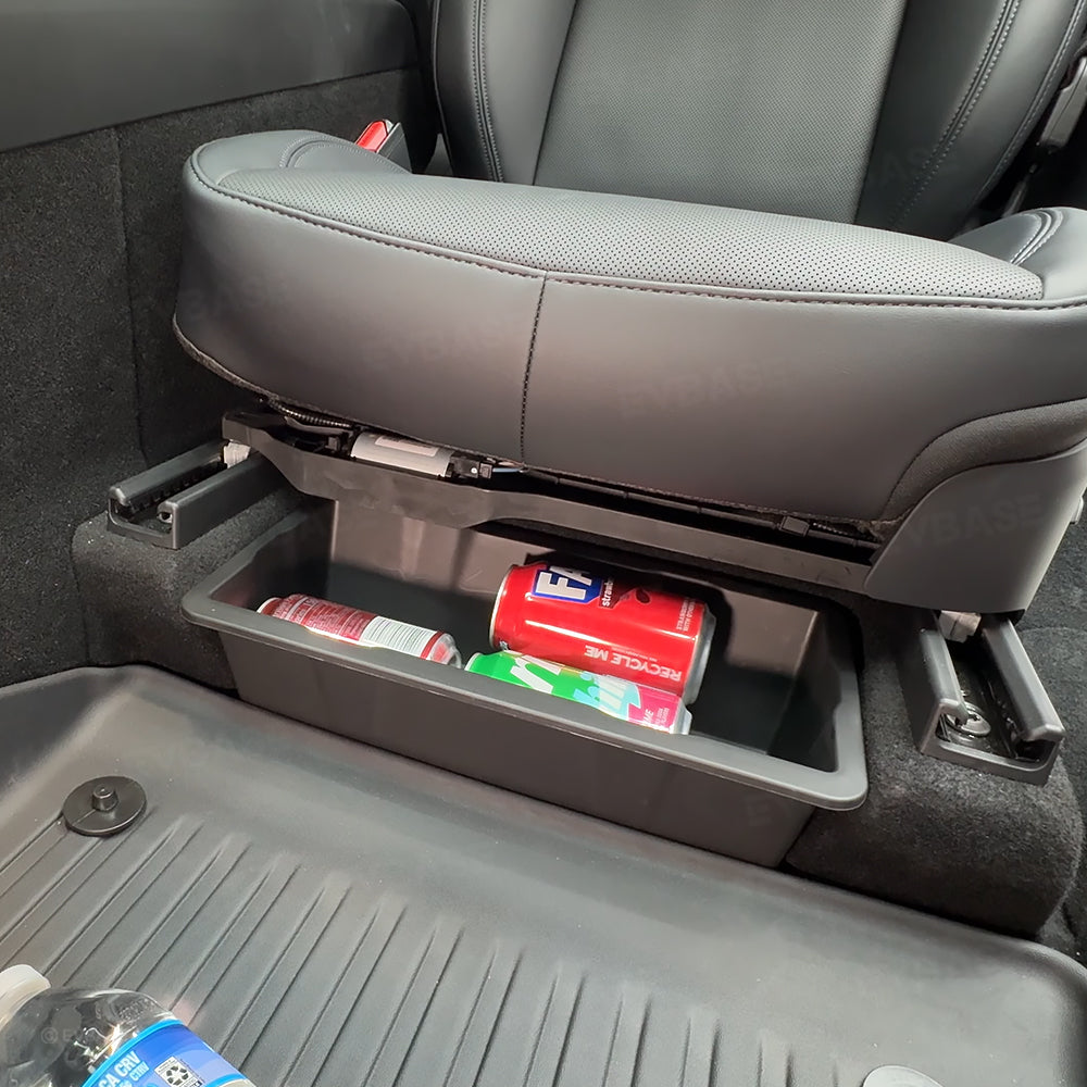 Model Y Juniper Underseat Storage Box Tesla Organizer Hidden Silicone Tray