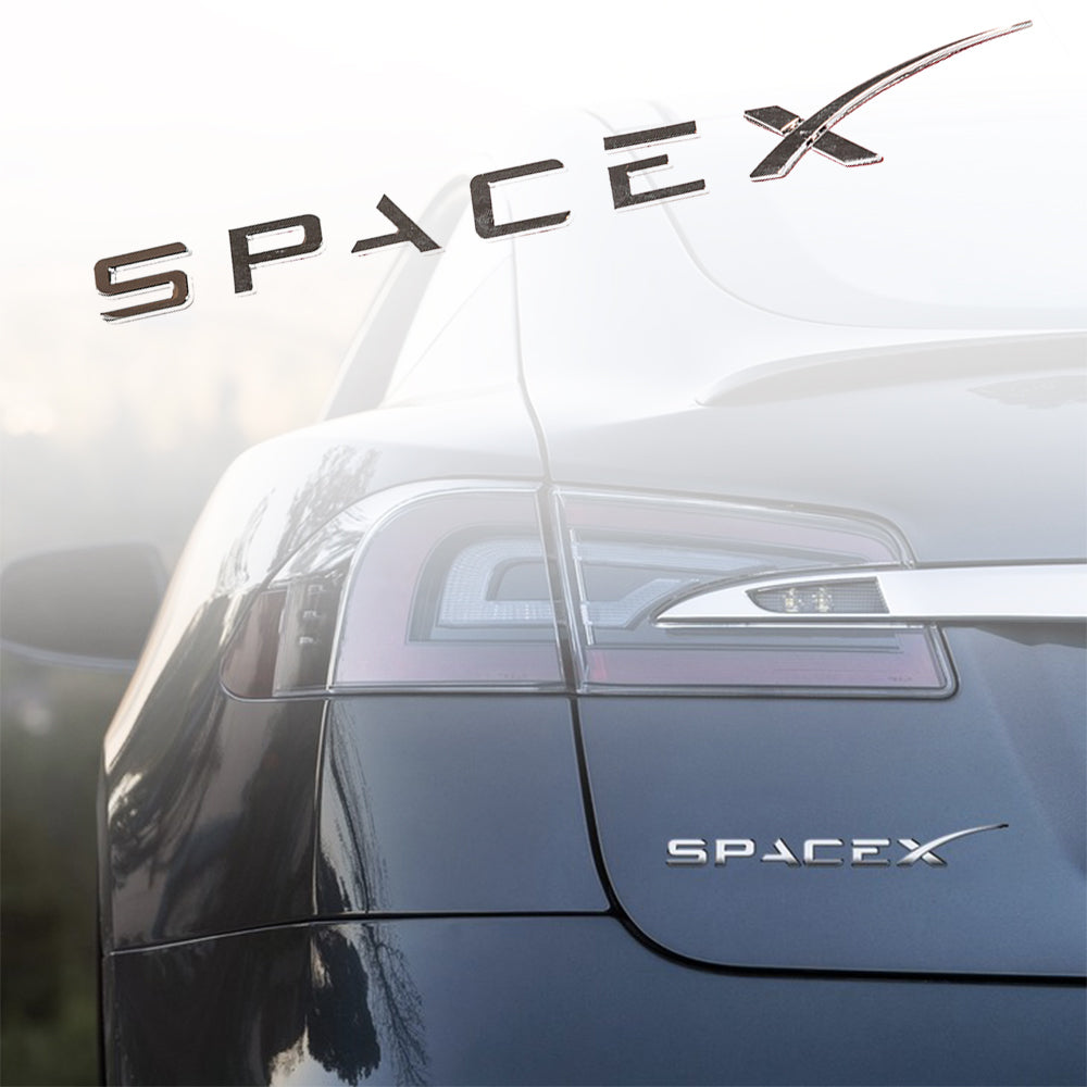  SPACEX Decals 3D Metal Tesla Emblem Sticker Badge Decals Fit  Tesla Model Y Model 3 Model X Model S Decorative Accessories : Automotive