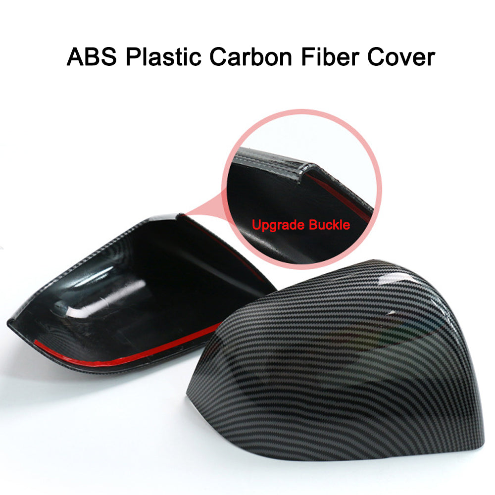 Model 3 Y Rearview Mirror Cover ABS Plastic Carbon Fiber Cover for Tesla