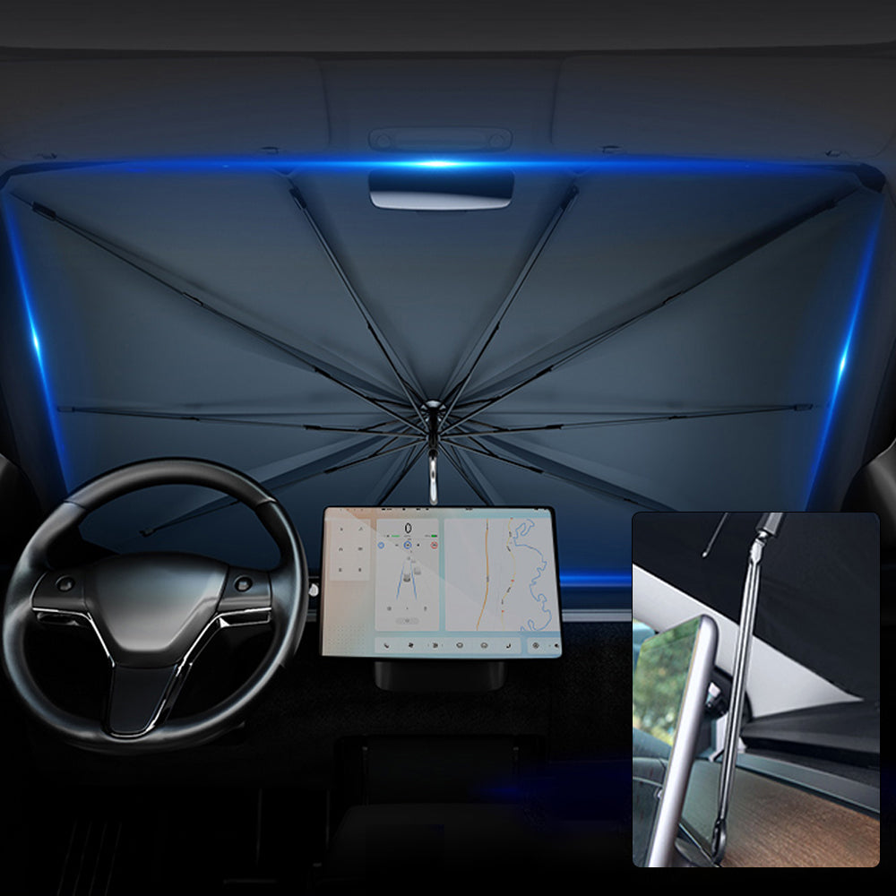 Tesla Windshield Sun Shade Model 3 Y Foldable Front Window Sunshade Umbrella