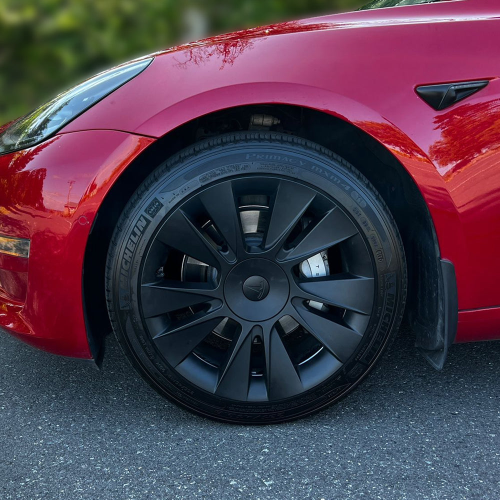 Model 3 Highland Wheels Covers Hub Caps Matte Black 18inch for Tesla E -  EVBASE-Premium EV&Tesla Accessories