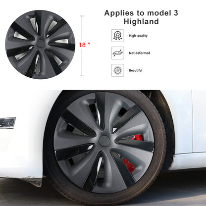 Model 3 Highland Wheel Covers 18inch Photon Wheel Caps Inspired by Model S Tempest Wheels for Tesla