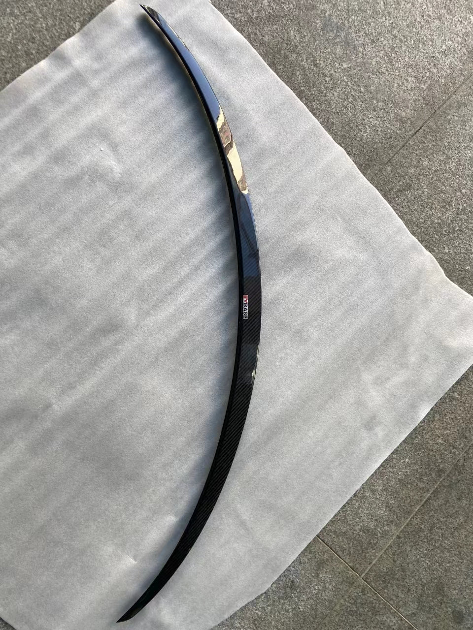 EVBASE Car Red Real Carbon Fiber Spoiler Wing Tesla Model 3 Y Exterior
