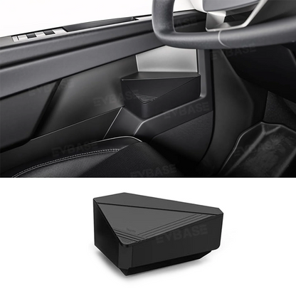 Cybertruck Door Organizer Tray with Lid Hidden Silicone Storage Box Waterproof Anti-Slip Door Pocket Insert