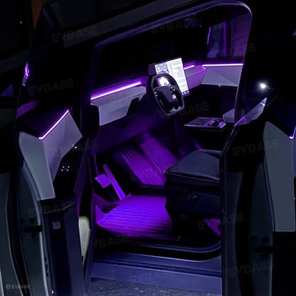 Cybertruck Footwell Lights RGB Ambient Lighting LED Interior Lights with Factory Screen Control