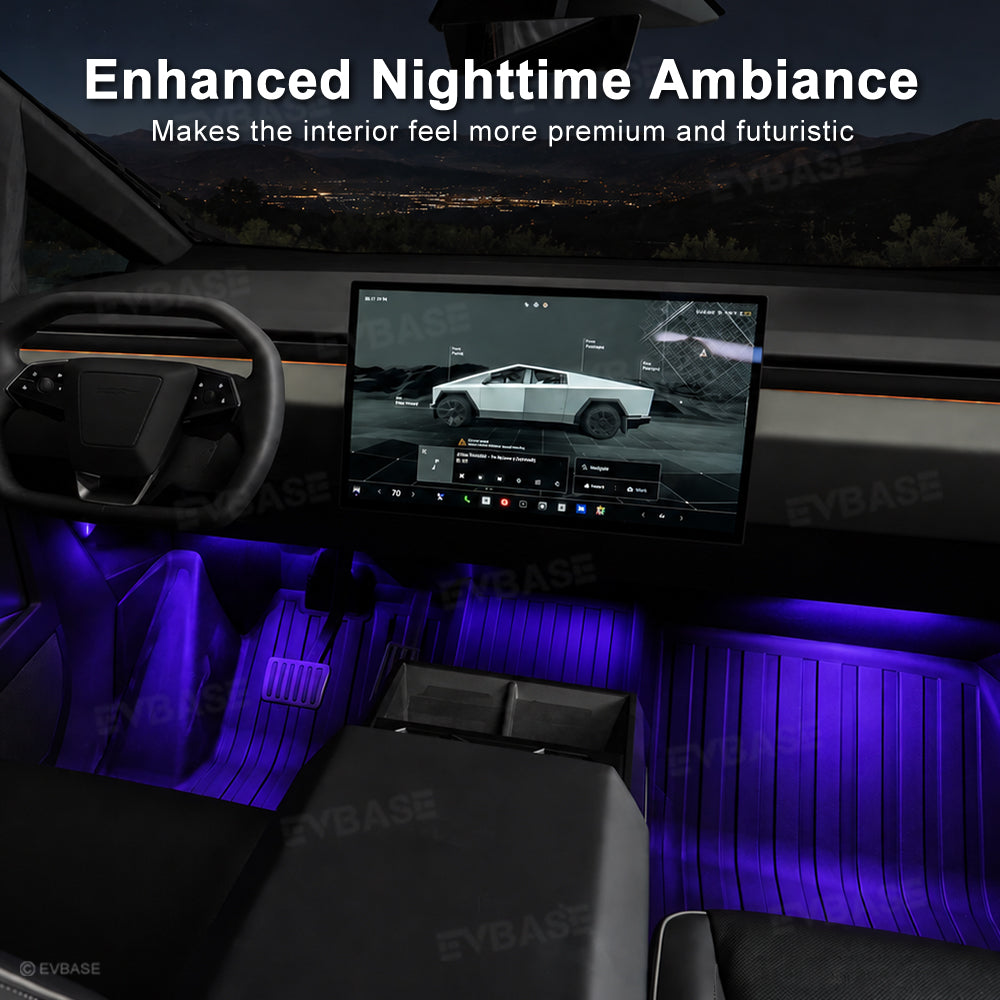 Cybertruck Footwell Lights RGB Ambient Lighting LED Interior Lights wi ...
