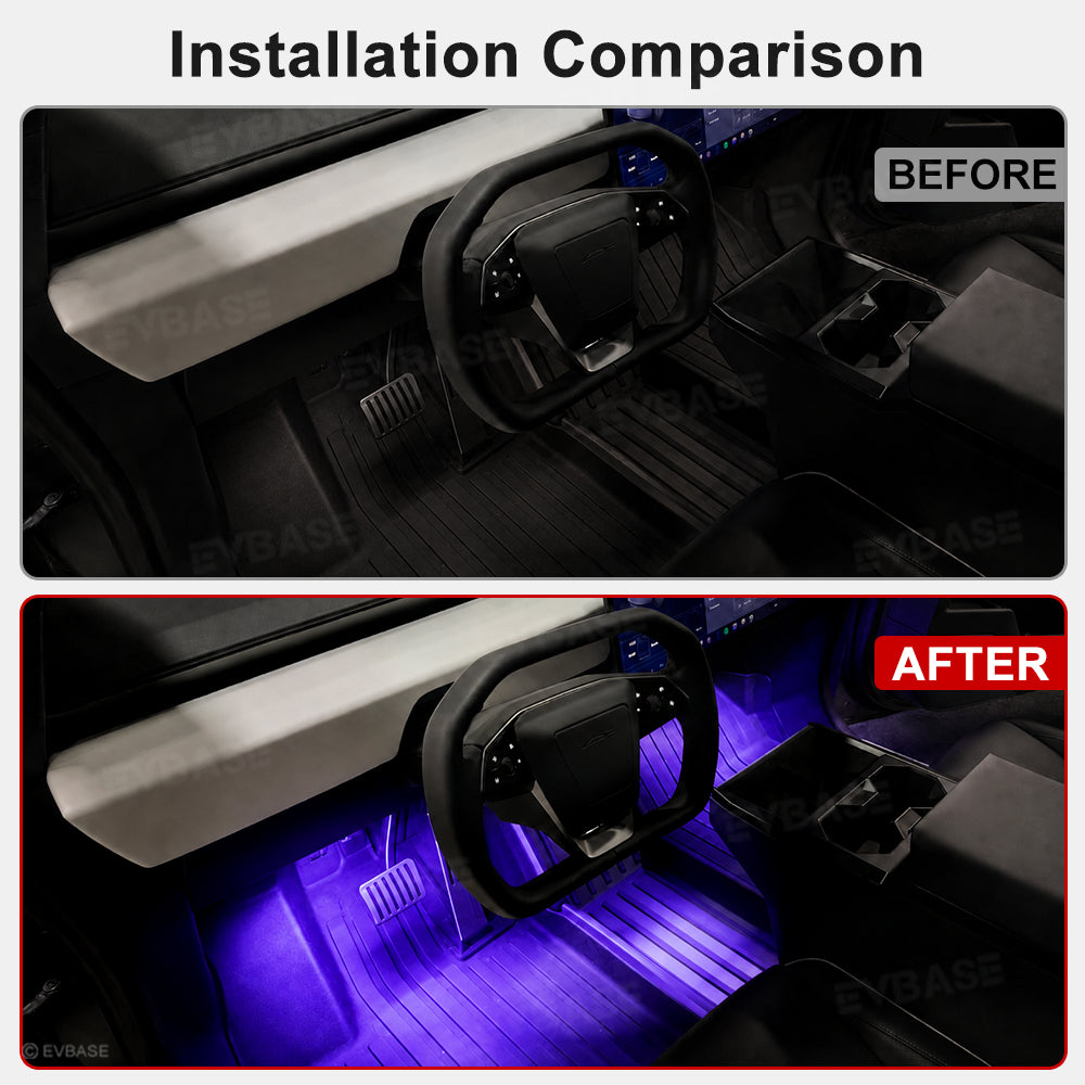 Cybertruck Footwell Lights RGB Ambient Lighting LED Interior Lights wi ...