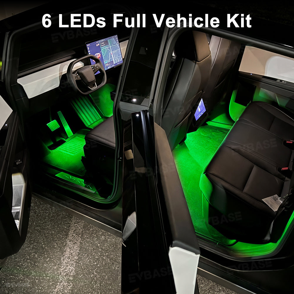 Cybertruck Footwell Lights RGB Ambient Lighting LED Interior Lights with Factory Screen Control