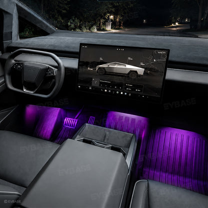 Cybertruck Footwell Lights RGB Ambient Lighting LED Interior Lights with Factory Screen Control