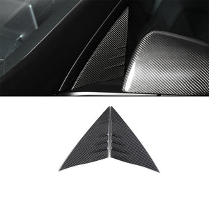 EVBASE Tesla Model 3 Y Spoiler in fibra di carbonio A-Pillar Window Guide Accessori per la decorazione esterna modificati