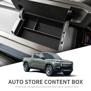 Rivian R1T R1S Center Console Organizer Tray Armrest Storage Box Rivian R1T R1S Accessories