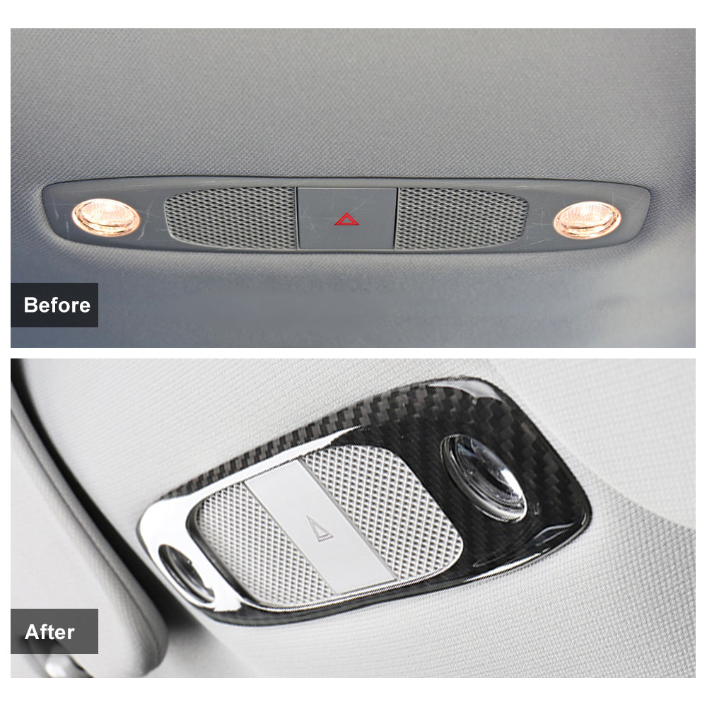 Tesla Model Y 3 Carbon Fiber Interior Accessories Reading Light Cover Trim