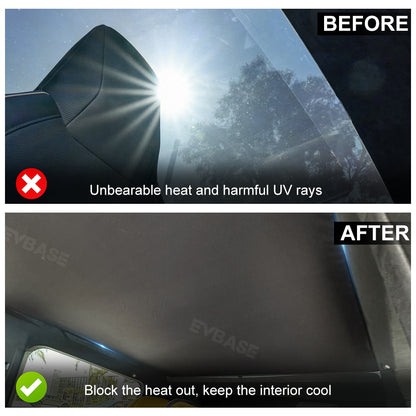 Cybertruck Glass Roof Sunshade Foldable Ice Crystal Coating Heat Insulation Sun Visor for Tesla
