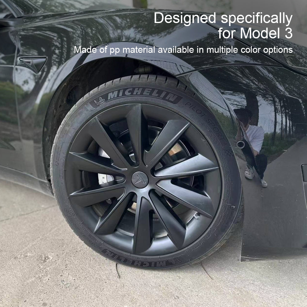EVBASE Tesla Model 3 Wheel Covers 18inch Wheel Caps Inspired by