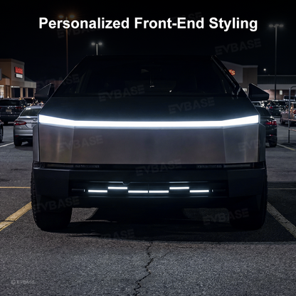 Cybertruck Front Grille LED Light Bar Tactical Lower Grille Auxiliary Lighting Upgrade