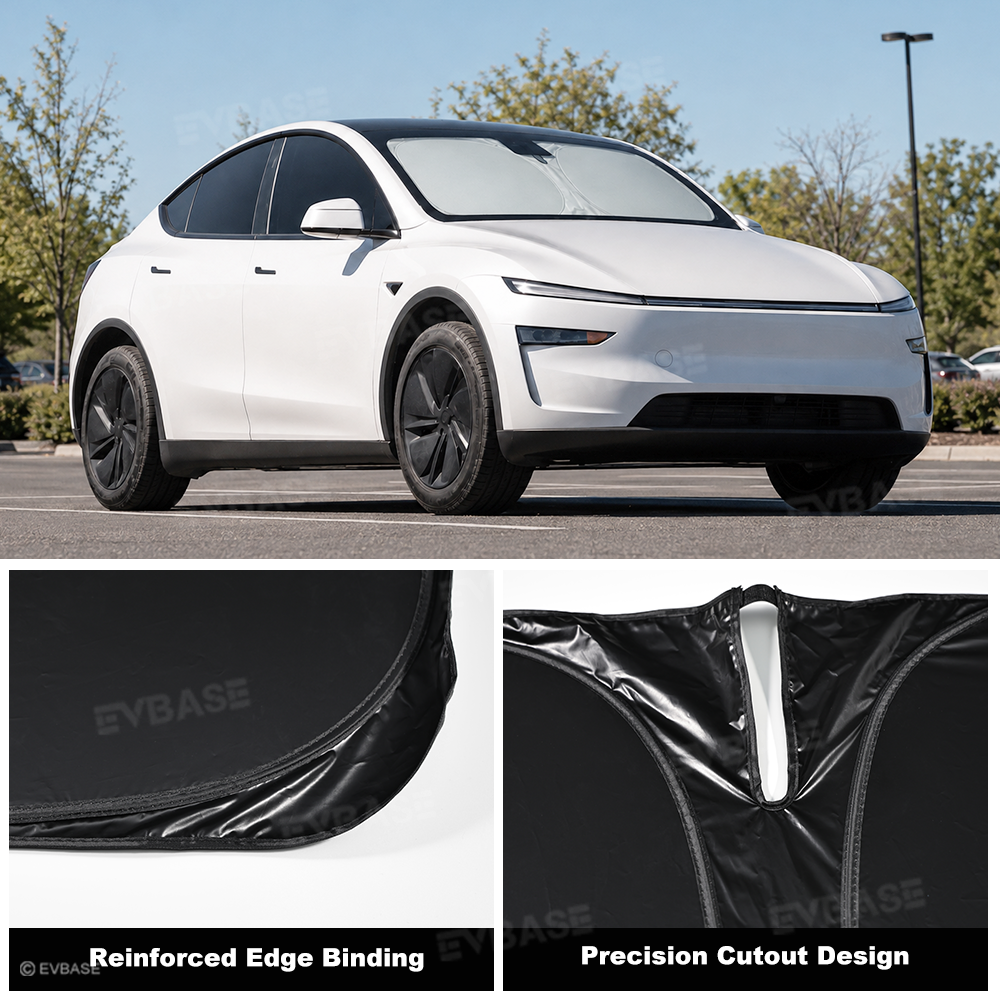 Model Y Juniper Sunshade Set Front & Rear Windshield Shade & Side Window Shades UV & Heat Protection Privacy Cover for Tesla Model Y/ YL & Model 3/3 Highland