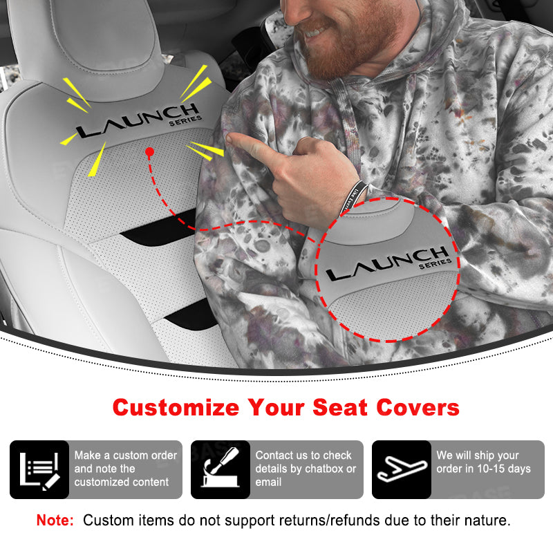 Tesla Seat Cover Model Y Juniper NAPPA Leather Full Coverage Seat Protector WIth Launch Logo