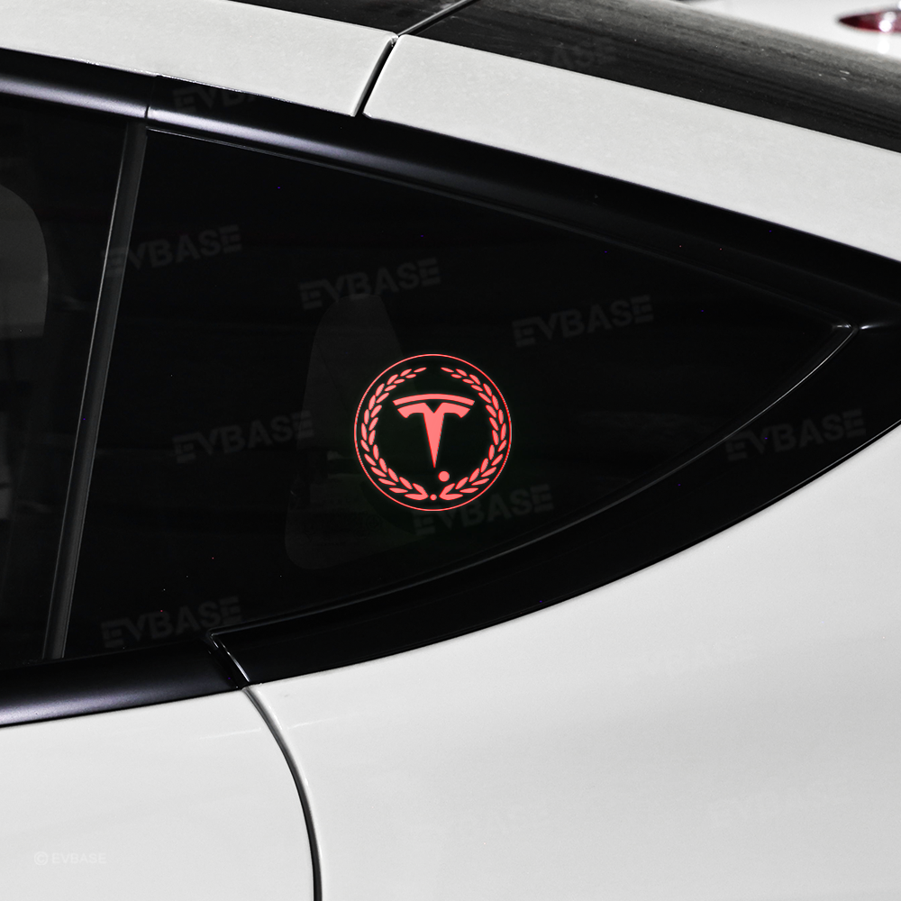 Rear Triangle Window Ambient Lighting for Tesla Rear Side Window Acrylic Interior LED Decorative Lights