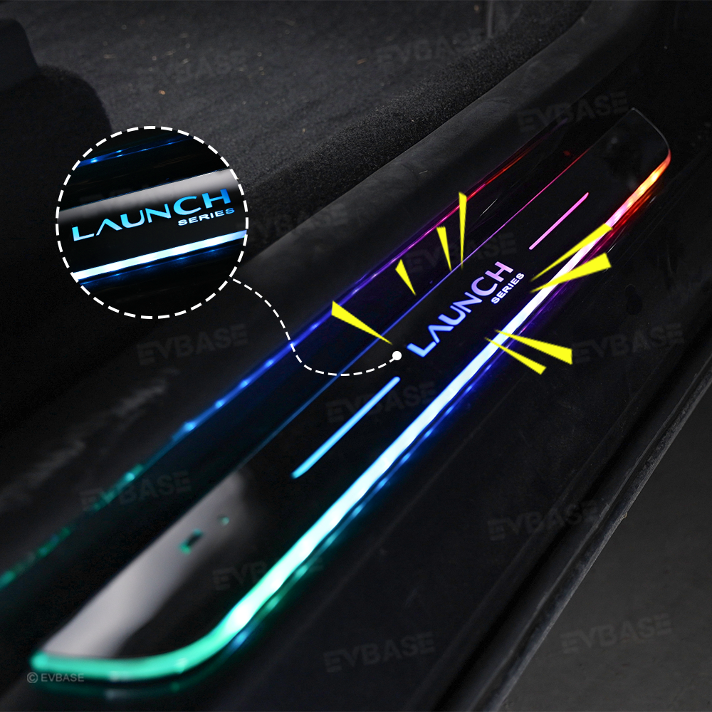 Tesla Model Y Juniper  Illuminated  Door Sills Covers Welcome Pedal Trim Protectors Plates With Launch Logo