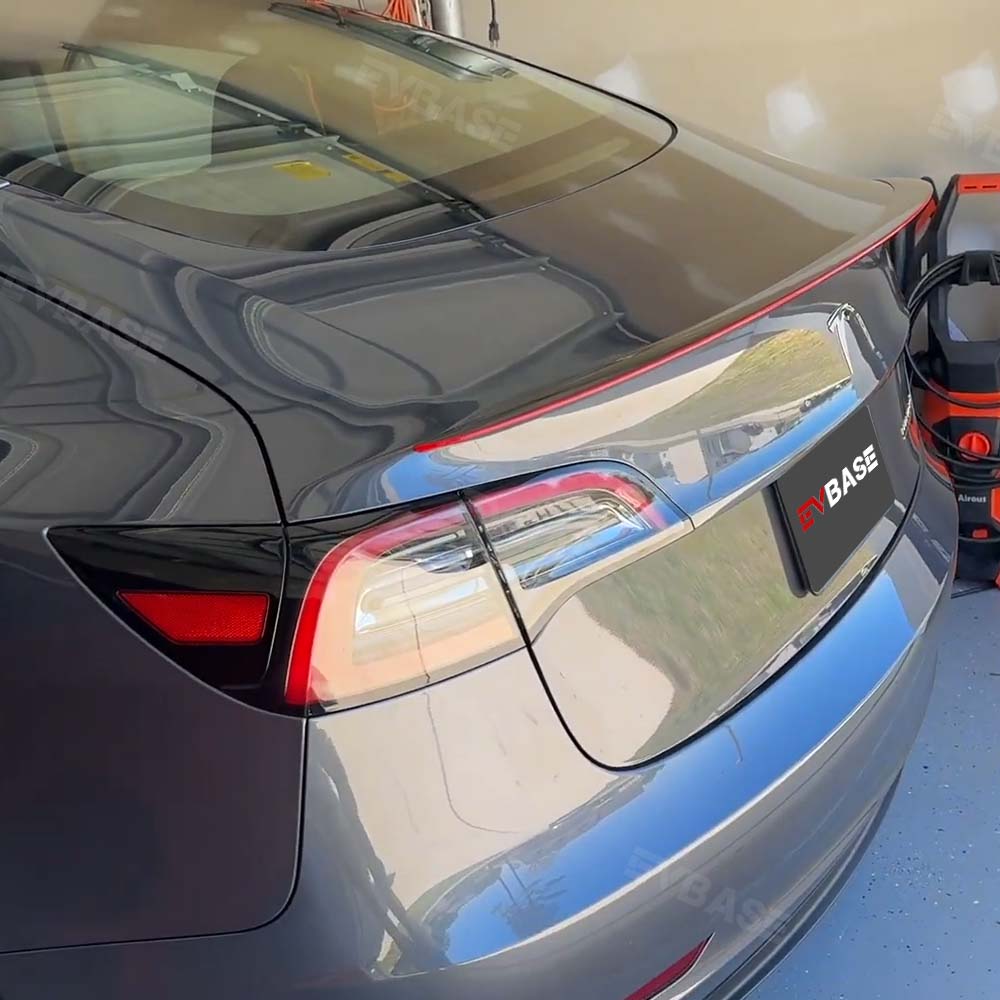 New Red Spoiler Carbon Fiber Model Y/3 Real Carbon Fiber Spoiler for Tesla