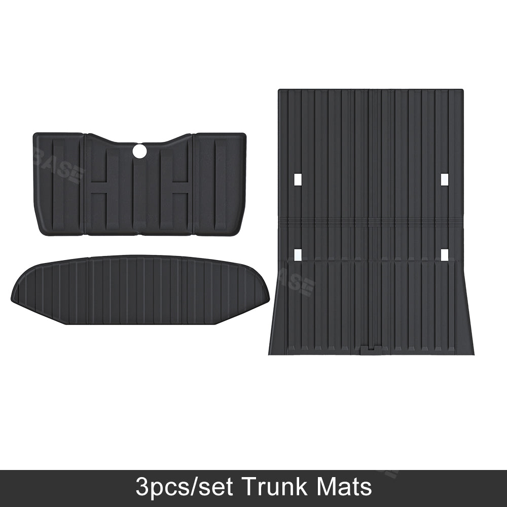 Cybertruck Floor Mats 3D Anti-Slip Waterproof All-Weather Interior Liners Front Rear Set 3PCS For Tesla