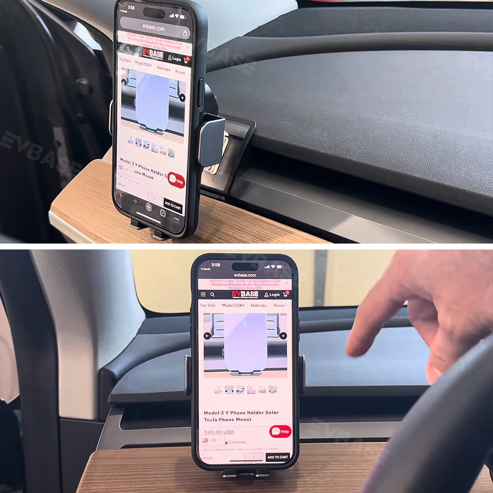 Model 3 Y Phone Holder Solar Tesla Phone Mount