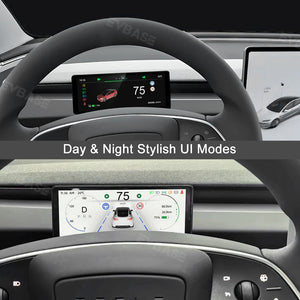 EVBASE Tesla Model 3 Highland 6.2-inch Dashboard Screen Head-Up Display Instrument Cluster Carplay