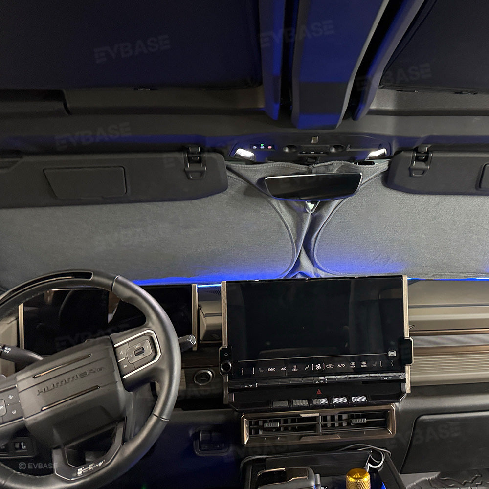Windshield Sunshade for Hummer EV Foldable Reflective Heat Protection Front Window Sun Visor