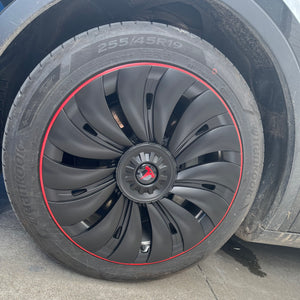 Tesla Redline Wheel Caps Model Y Überturbine Wheel Covers 19 inch Matte 4PCS for Gemini Wheels 2020-2024 Year