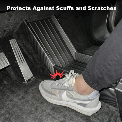 Cybertruck Lower Center Console Side Trim Covers ABS Carbon Fiber Style Protective Overlay